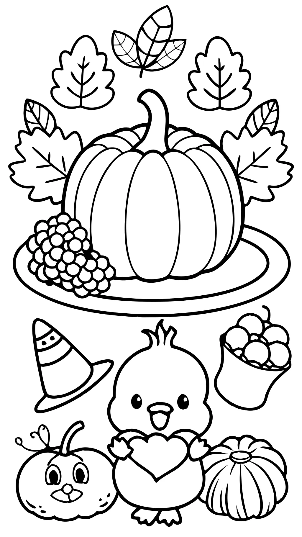 coloriages de Thanksgiving pour les enfants